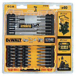 DeWalt Coffret 40 pièces Flextorq avec embouts 25 et 50 mm Pz, Ph, Tx et porte-embouts magnétique