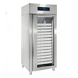 VIRTUS GROUP Congélateur 850 L en Inox avec Porte en Verre pour Pâtisserie, 56x 600x400 mm, -10°/-20°C- Virtus