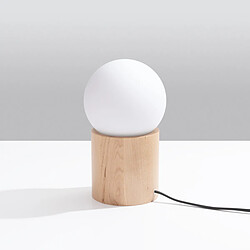 Sollux Lampe de table globe moderne en bois 1x G9