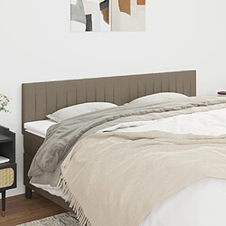 vidaXL Têtes de lit 2 pcs Taupe 90x5x78/88 cm Tissu 