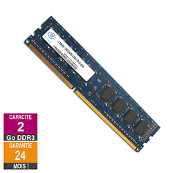 Barrette Mémoire 2Go RAM DDR3 Nanya NT2GC64B88G0NF-CG DIMM PC3-10600U - Reconditionné