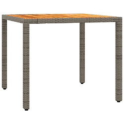 Acheter Maison Chic Ensemble de bistro 3 pcs avec coussins,Table + chaises + coussins de jardin gris résine tressée -GKD662058