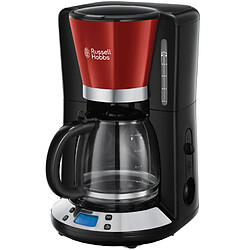 Cafetière filtre programmable 15 tasses 1100w rouge - 24031-56 - RUSSELL HOBBS Type de produit : CAFETIERE - Cafetiere Filtre - RUSSELL HOBBS - Colours Plus 24033-56 - Inox - Programmable - 15 tasses - Technologie WhirlTech - 1100 W