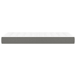 Avis vidaXL Matelas de lit à ressorts ensachés Gris foncé 90x190x20cm Tissu