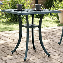 vidaXL Table de jardin vert 53x53x53 cm aluminium coulé