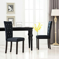 Maison Chic Lot de 2 Chaises à manger | Chaise de salle à manger cuisine Noir Velours -GKD97462