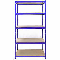 Monstershop Monster Racking 10 Rayonnages T-Rax en Acier Sans Boulons Bleus 90cm x 45cm x 182,5cm Monster Racking - 10 Rayonnages T-Rax en Acier Sans Boulons Bleus 90cm x 45cm x 182,5cm