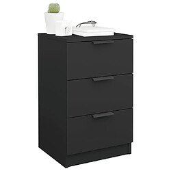 Avis vidaXL Tables de chevet 2 pcs noir 40x36x65 cm