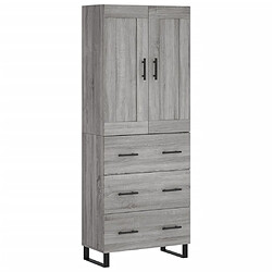 Maison Chic Buffet,Meuble de Rangement,commode pour salon,Cuisine Sonoma gris 69,5x34x180 cm Bois d'ingénierie -MN20722