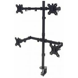 Arte Video Manhattan 461566 support d'écran plat pour bureau 81,3 cm (32) Pince Noir (DESK MOUNT 4 SCREENS TO 27IN- - CLAMP/STAND 100X100MM 3 PIVOT) 