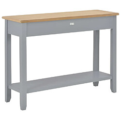 Avis vidaXL Table console Gris 110x35x80 cm Bois