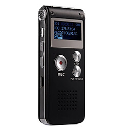 Dictaphone Professionnel USB 8GB Avec Enregistreur Vocal, Lecteur MP3 WAV et Fonction VAR ROM 8 Go Noir YONIS