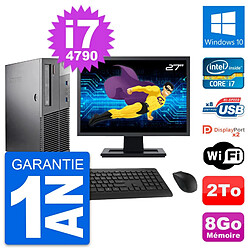 PC Lenovo M93p SFF Ecran 27" Intel i7-4790 RAM 8Go Disque 2To Windows 10 Wifi · Occasion 