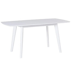 Beliani Table de cuisine extensible 120x160 blanche SANFORD