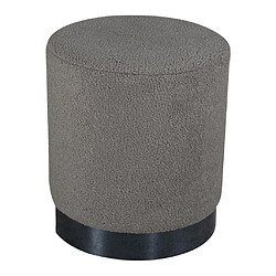 Venture Home Pouf Benji 35x35x42,5 cm Teddy Noir et grège