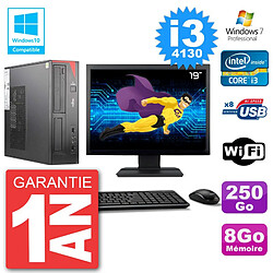 PC Fujitsu Esprimo E520 Ecran 19" i3-4130 RAM 8Go 250Go Graveur DVD Wifi W7 · Occasion 