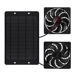 Kit De Ventilateur de Panneau Solaire, ventilateur à Énergie Solaire 10W 12V Extérieur Étanche, Ventilateur d'extraction de Ventilateur Portable avec Câble de 2 M de Long 