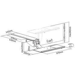 Acheter Support pour clavier et souris reglable Maclean Brackets MC-795