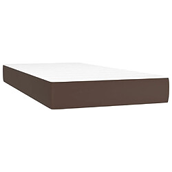 vidaXL Matelas de lit à ressorts ensachés Marron 100x200x20 cm