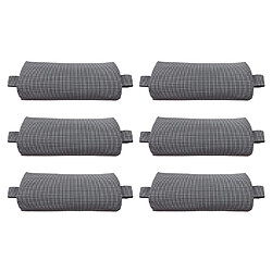 6pcs Oreiller De Coussin De Tête Pour Chaise Longue Inclinable Pliante De Jardin Amovible