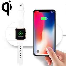 Wewoo Chargeur sans fil Qi rapide standard 7.5W / 10W, pour iPhone, Galaxy, Xiaomi, Google, LG, Montre et autres téléphones intelligents (Blanc) 