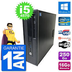 PC HP EliteDesk 800 G1 Core i5-4570 RAM 16Go Disque Dur 250Go Windows 10 Wifi · Occasion 