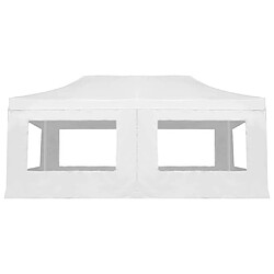 Avis vidaXL Tente de réception pliable avec parois Aluminium 6 x 3 m Blanc