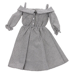 robe à bretelles à carreaux mode pour poupée dollfie 1/3 bjd sd luts