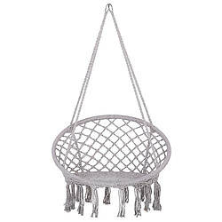 Beliani Chaise suspendue en coton gris GABELLA