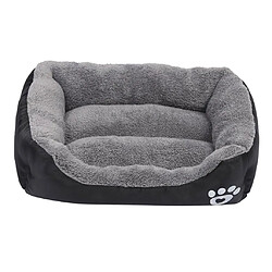 Sac De Couchage En Peluche Doux Pour Chien De Compagnie Pour Petits Chiens Meidum Black_M