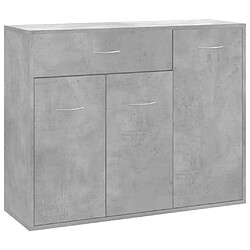 Maison Chic Buffet,Meuble de Rangement,commode pour salon,Cuisine Gris béton 88x30x70 cm Aggloméré -MN54565