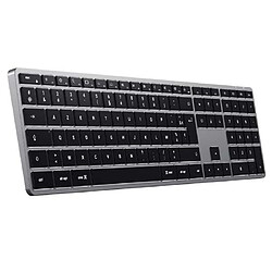 Satechi Clavier SLIM X3 Bluetooth USB-C AZERTY Rétroéclairé avec Pavé Numérique Gris