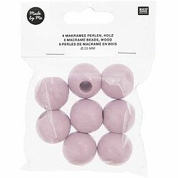 Rico 8 Perles rondes - bois rose - 25 mm