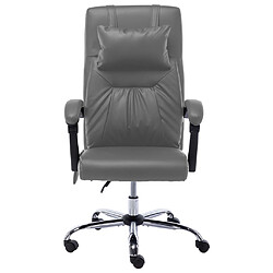 vidaXL Chaise de bureau de massage Anthracite Similicuir