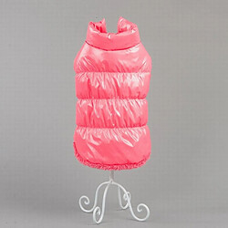 Pet Dog Puppy Cat Chaud Rembourré Coat Down Jacket Vest Vêtements Apparel Rose XL