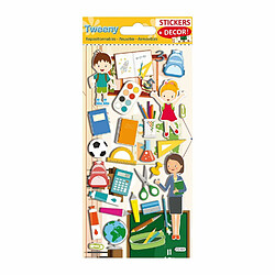 Youdoit Scène à décorer pour enfants - À l'école ! - Stickers Puffies 