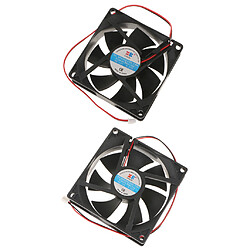 Cpu Fan 2Pièces 92mm + 80mm Case Ventilateur 12V DC PC CPU en Plastique Refroidisseur 2 Broches pour Ordinateur