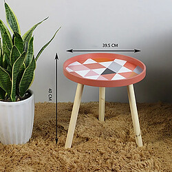 Avis Wewoo Petites tables basses fraîches modernes rondes en bois accessoires de décoration pour la maison bleu menthe