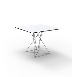 VONDOM Table FAZ Inox - blanc - 70 x 70 cm