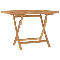 vidaXL Table pliable de jardin Ø 110x75 cm bois massif de teck