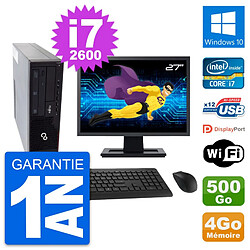 PC Fujitsu E910 DT Ecran 27" Intel i7-2600 RAM 4Go Disque 500Go Windows 10 Wifi · Occasion 