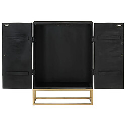 Acheter vidaXL Buffet Noir 55x34x75 cm Bois massif de manguier et fer