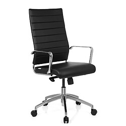 Chaise de bureau / Fauteuil de direction PONTERA PRO simili cuir noir hjh OFFICE