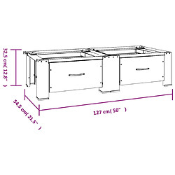 vidaXL Socle double pour lave-linge et sèche-linge avec tiroirs Blanc pas cher