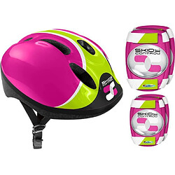 Cstore COMBO ROSE Sécurité (Casque + Genouilleres & Coudieres) SKIDS CONTROL