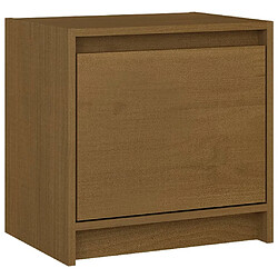 Maison Chic Table de chevet, Table de Nuit, Meuble de rangement Marron miel 40x30,5x40 cm Bois de pin massif