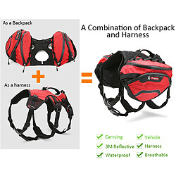 Universal Sac à dos pour animaux de compagnie Porte harnais et sac Espace imperméable Amovible grand pour marcher en plein air (L) pas cher