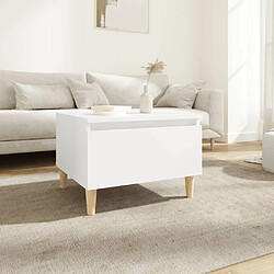 Maison Chic Table d'appoint | Table Basse Blanc 50x46x35 cm Bois d'ingénierie -GKD75885