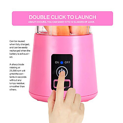 Avis Universal Presse-agrumes électrique portable, mixeur à smoothies rechargeable, mini-mixeur à fruits USB, extracteur de fruits, milkshake alimentaire, multimoteur | presse-agrumes (rose)