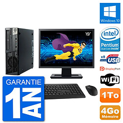 PC Lenovo M92p SFF Ecran 19" Intel G630 RAM 4Go Disque 1To Windows 10 Wifi · Occasion 